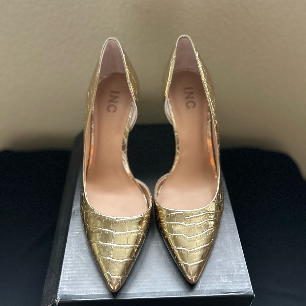 INC International Concepts Women's Gold Heels